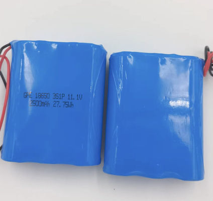 주문 11.1V 2500mAh 리?? 이온 배터리 팩 ICR18650 3S1P 재충전 리?? 이온 배터리 팩 온라인 제조