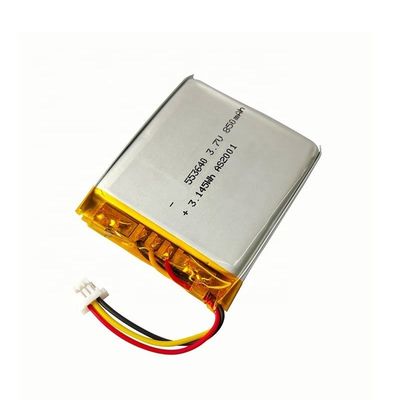 주문 553640 KC IEC62133 화장품용 3.7V 850mAh 리?? 이온 폴리머 배터리 팩 승인 온라인 제조