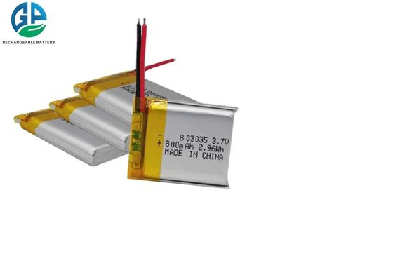 주문 803035 3.7v 7.4v 800 mah 리튬 폴리머 배터리 충전지 KC CB 인증 online manufacture