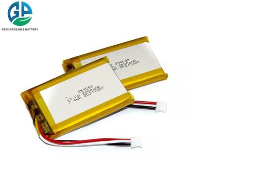 주문 KC 리포 건전지 팩 654060 3.7V 7.4WH 2000mAh 니켈-이온 리튬-폴리머 전지 팩 online manufacture