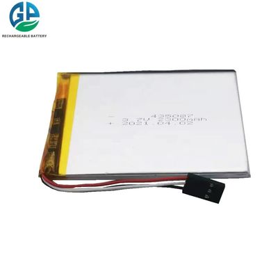 주문 ISO9001과 435087 3.7V 2300 mah 리포 배터리, 타트투 3.7v 폴리머 배터리 online manufacture