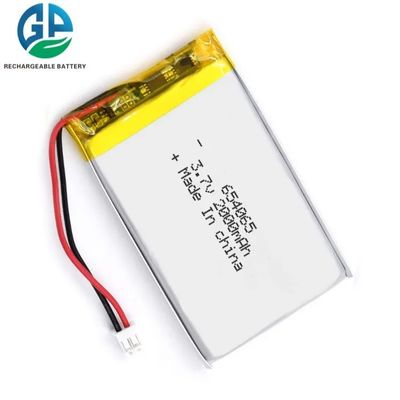 주문 리포 654065 2000mAh 7.4Wh 리튬 이온 배터리 팩 재충전이 가능한 3.7V 킬로 사이클 online manufacture