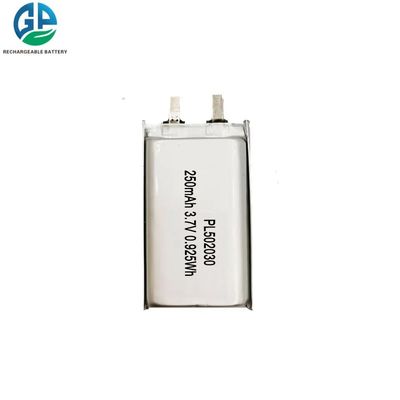주문 502030 크기 3.7V 250mAh 리튬 폴리머 배터리 팩 충전식 LiPo 배터리 온라인 제조