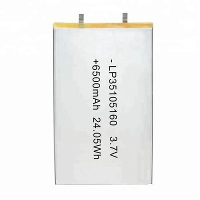 주문 재충전 가능한 Lp35105160 리?? 폴리머 배터리 팩 6500mAh 3.7v online manufacture