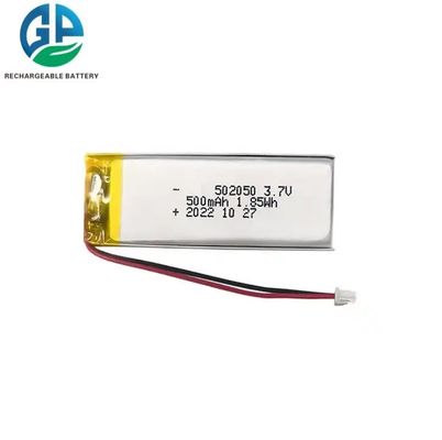 주문 KC 승인 3.7v 리?? 배터리 전원 팩 리-폴리머 500mAh 502050 리?? 폴리머 배터리 online manufacture