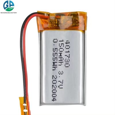 주문 KC 승인 재충전 가능한 리?? 폴리머 배터리 3.7V 150mAh 401730 PCB 와이어를 가진 리포 배터리 online manufacture