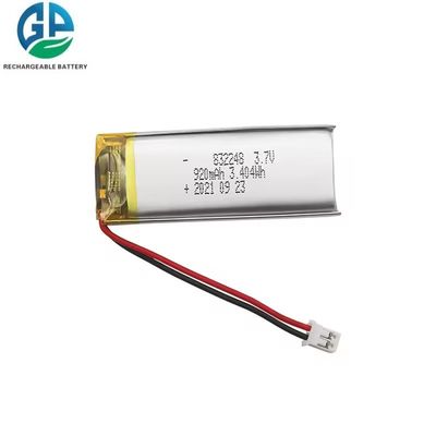 주문 KC IEC62133 승인 3.7V 920mAh 충전식 배터리 팩 Lipo 배터리 팩 (미용 기기용) online manufacture