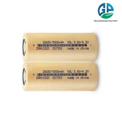 주문 재충전 가능한 리?? 배터리 고 용량 26650 5000mAh 리?? 이온 배터리 셀 3.7v 5000mah 실린더 배터리 online manufacture