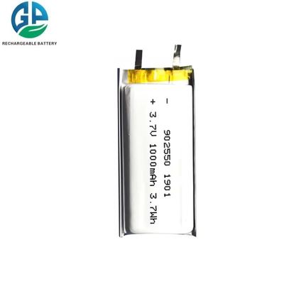 buy KC IEC62133 인증 1000mAh 902550 리튬 폴리머 배터리 충전식 리튬 폴리머 배터리 온라인 제조