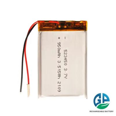주문 고품질 소매 핫 판매 재충전 배터리 523450 3.7v 950Mah KC 승인 리온 배터리 500 번 주기 수 online manufacture