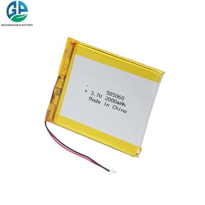 주문 kC,UN38.3 높은 용량 3.7V 리?? 폴리머 7.4Wh 2000mAh 리포 배터리 505060 online manufacture