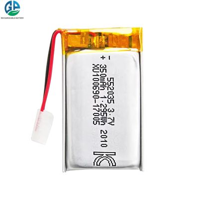 주문 KC CE 승인 3.7V 350mAh 리?? 폴리머 배터리 리포 재충전 배터리 552035 online manufacture