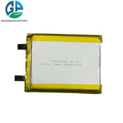 주문 높은 방전율 배터리 3.7V 3000mah 30C Max60C 평면 재충전 가능한 리포 배터리 높은 용량 705465 online manufacture