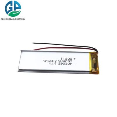 주문 높은 방출율 배터리 550mAh 3.7V 30C Max60C KC 402065 550mah 3.7v 전자 장치용 리?? 폴리머 배터리 online manufacture