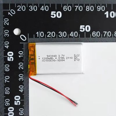 주문 고 방출 속도 배터리 3.7V 1300mah 30CMax60C 재충전 가능한 903048 3.7v 단일 셀 리?? 폴리머 배터리 online manufacture