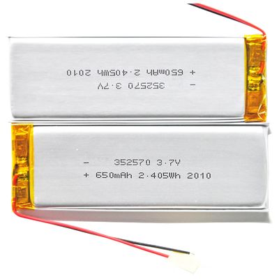 주문 고 방출 속도 배터리 전용 KC 352570 600mAh 리?? 폴리머 배터리 Pa 3.7V 재충전 리?? 배터리 online manufacture