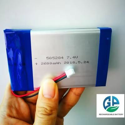 주문 고 용량 7.4V 리?? 폴리머 배터리 505284 2S1P 2600mah 재충전 가능한 리?? 이온 리?? 이온 리포 리?? 폴리머 배터리 online manufacture