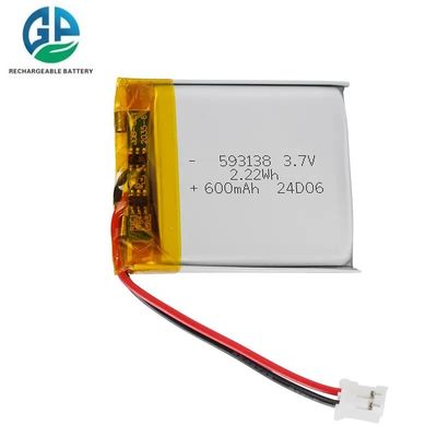 주문 높은 방전율 배터리 30C Max60C 재충전 3.7V 593138 600mAH 리?? 배터리 고품질 리?? 이온 배터리 online manufacture