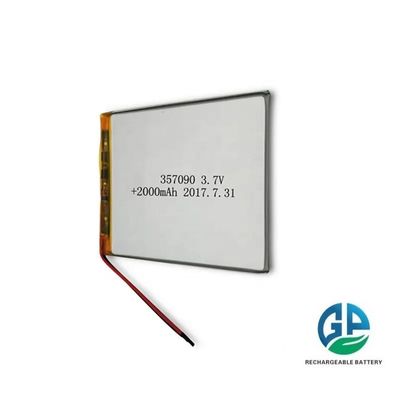 주문 고 용량 리온 폴리머 배터리 2500mAh 리 폴리머 배터리 3.7v 357090 태블릿 online manufacture