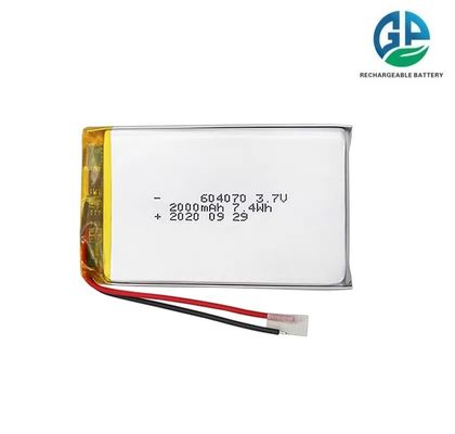 주문 뷰티 디바이스용 2000mAh 3.7V 리튬 폴리머 배터리 팩 (500회 사이클 수명) online manufacture