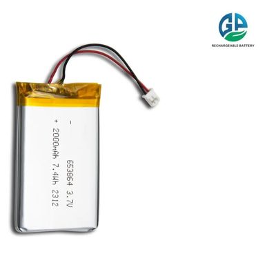 주문 디지털 및 의료 기기용 500회 사이클 수명을 가진 3.7V 2000mAh 리튬 폴리머 배터리 팩 online manufacture