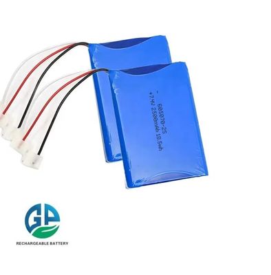 주문 KC UL 605070 7.4V 2500mah 리-폴리머 리포 리-이온 배터리 팩 스마트 의료기기 가방 크기 7.4V 2500mah 실린더 배터리 셀 online manufacture