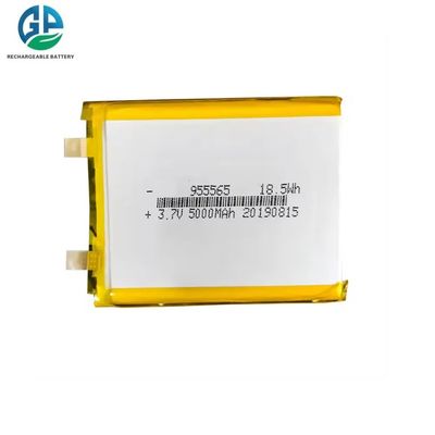 주문 높은 용량 높은 사이클 시간 리포 배터리 3.7v 재충전 배터리 955565 3.7v 5000 Mah 배터리 18.5wh 재충전 리?? 배터리 online manufacture