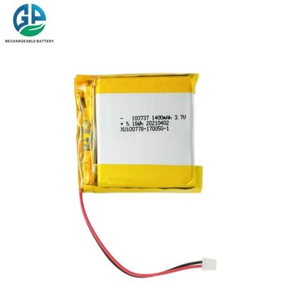 주문 고 방출 속도 배터리 103737 재충전 3.7V 1400mAh 리?? 이온 리-폴리머 배터리 리포 리?? 폴리머 배터리 팩 RoHS online manufacture