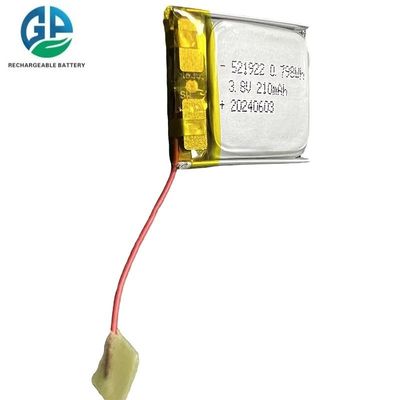 주문 리 폴리머 KC 재충전 리포 배터리 3.8v 210mAh 521922 배터리 재충전 리포 배터리 포켓 셀 블루투스를 위한 실제 용량 online manufacture