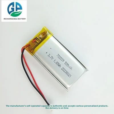 주문 고 용량 KC 승인 된 리포 배터리 702039 3.7V 500mAh 리?? 폴리머 재충전 배터리 online manufacture