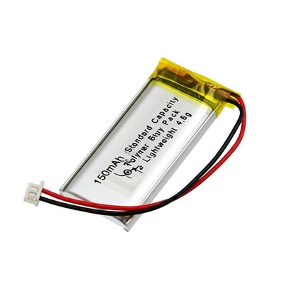 주문 150mAH 표준 용량 리 폴리머 배터리 팩 가벼운 4.6g 맞춤형 online manufacture