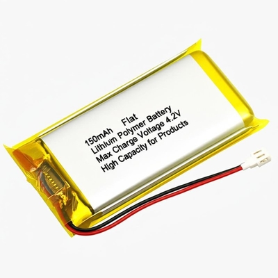 주문 150mAh 평면 리튬 폴리머 배터리 제품용 최대 충전 전압 4.2V 고용량 online manufacture