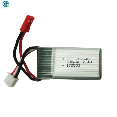 주문 KC 인증 리튬 폴리머 배터리 702540 7.4V 25C 충전식 500mAh 리튬 폴리머 7.4V 충전식 LP702540 배터리 online manufacture