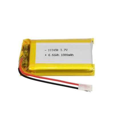주문 2000mAh 3.7V UN38.3/IEC62133 인증 리튬 폴리머 배터리 (500회 충방전 수명) 온라인 제조