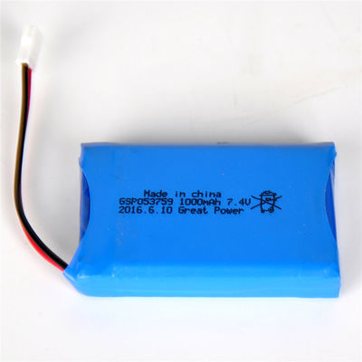 주문 리포 7.4 Ｖ 1000 mah 503759 리튬 폴리머 전지 팩 online manufacture
