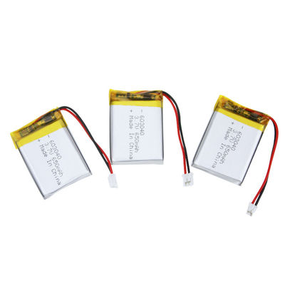 주문 IEC62133 UN38.3 리튬 폴리머 전지 팩 603040 3.7 볼트 650mAh online manufacture