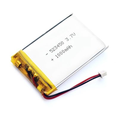주문 모니터 장치용 UN38.3 인증 3.7V 1000mAh 리튬 폴리머 LiPo 충전식 배터리 온라인 제조