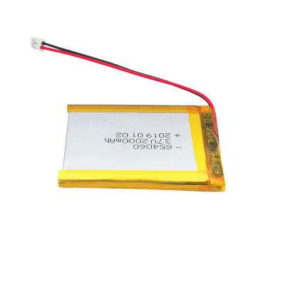 주문 UN38.3 3.7 Ｖ 2000mAh 리포 654060 Li 폴리머 건전지 팩 online manufacture