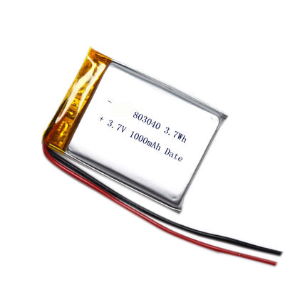 주문 803040 3.7V 1000mAh 리튬 폴리머 Lipo 충전식 배터리 (블루투스 스피커용) online manufacture