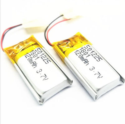 주문 3.7V 120mAh 501225 리튬 폴리머 배터리 팩 (블루투스 헤드셋 및 디지털 기기용) online manufacture