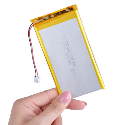 리튬 이온 중합체 재충전이 가능한 리포 건전지 팩 7565121 3.7V 8000mAh