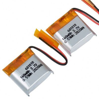 작은 사이즈 Li 폴리머 충전지 601818 3.7V 리포 160mAh