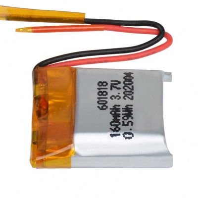 601818 리튬 폴리머 배터리 충전지, 3.7V Li 폴리머 셀 160mAh