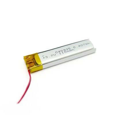 400935 3.7V 80mAh 작은 Li 중합체 건전지 IEC62133 콜럼븀 KC는 찬성했습니다