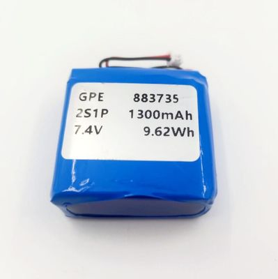 KC IEC62133 화장품용 7.4V 1300mAh 리 폴리머 배터리 팩 승인
