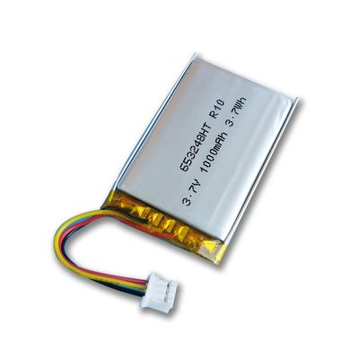 GPS 추적자 3.7V 653248 Li 이온 건전지 팩, 1000 mah 작은 Li 폴리머 배터리