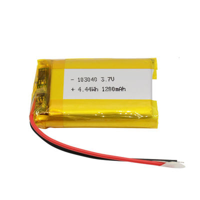 대용량 리튬-폴리머 전지 CB IEC62133은 103040 3.7v 1200mAh를 증명했습니다