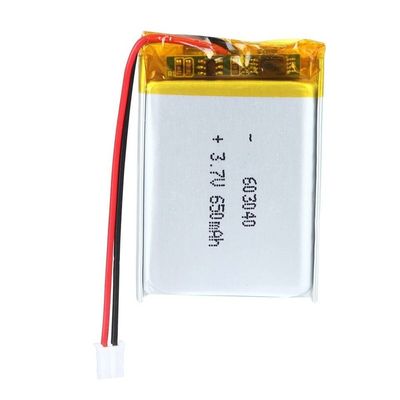 UN38.3 리포 건전지 팩, 650 mah 3.7v 리튬-폴리머 전지