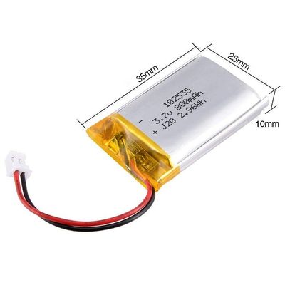 102535 3.7V 800mAh Li 이온 폴리머 배터리, KC 승인 리튬 폴리머 전지 팩