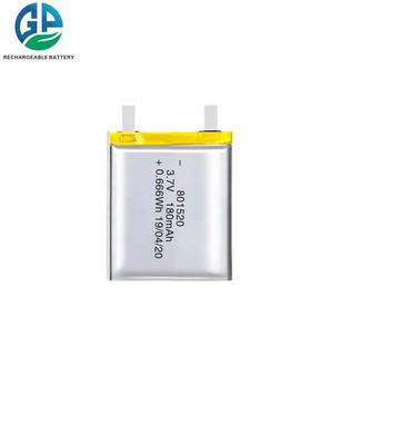 KC는 미용 기기용 3.7V 180mAh 리튬 폴리머 배터리 충전식 LiPo 배터리를 승인했습니다.